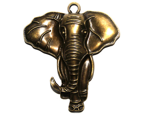 Anhnger Elefant, bronzefarben, 71x53mm